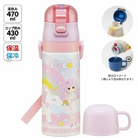 ���y�ʃR���p�N�g2WAY�X�e�����X�{�g�� �R�b�v�������� 430ml/470ml ���J�����23 �X�P�[�^�[ Skater [4973307648991] SKDC4