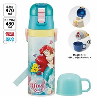 ���y�ʃR���p�N�g2WAY�X�e�����X�{�g�� �R�b�v�������� 430ml/470ml �A���G��24 �f�B�Y�j�[ �X�P�[�^�[ Skater [4973307659034] SKDC4