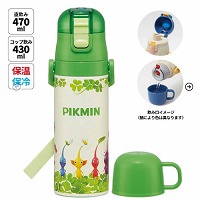 ���y�ʃR���p�N�g2WAY�X�e�����X�{�g�� �R�b�v�������� 430ml/470ml �s�N�~�� �X�P�[�^�[ Skater [4973307679995] SKDC4