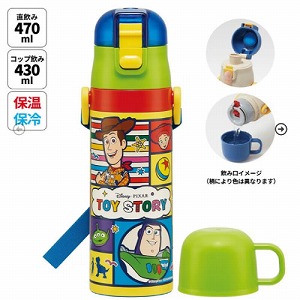 ���y�ʃR���p�N�g2WAY�X�e�����X�{�g�� �R�b�v�������� 430ml/470ml �g�C�E�X�g�[���[25 �f�B�Y�j�[ �X�P�[�^�[ Skater [4973307689871] SKDC4