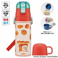 ���y�ʃR���p�N�g2WAY�X�e�����X�{�g�� �R�b�v�������� 430ml/470ml �p���ǂ�ڂ� �X�P�[�^�[ Skater [4973307693823] SKDC4