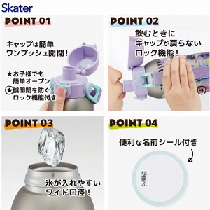 �V�����_�[�x���g�t�_�C���N�g�{�g��600ml �J���t���s�[�`25 �X�P�[�^�[ Skater [4973307698972] STCH6