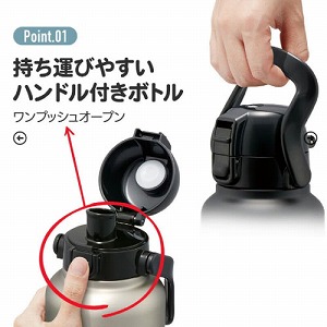 �n���h���t�����v�b�V���_�C���N�g�{�g��1500ml �u���b�N �X�P�[�^�[ Skater [4973307596803] STD15H