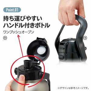 �n���h���t�����v�b�V���_�C���N�g�{�g��2000ml �V���o�[ �X�P�[�^�[ Skater [4973307669002] STD20H