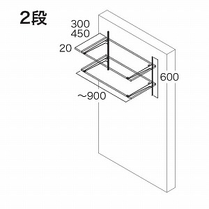 ���I�Z�b�g B�^�C�v �ЕǁE���ǂȂ� 2�iD300 [KTB2D3-W-LW] �A�[�g�����o�[(�V�F���z���C�g)�{�A�[���n���O�I��(SS�z���C�g) ��C�v���C�E�b�h