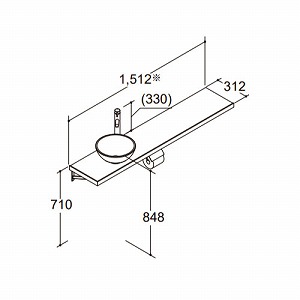 ���J�E���^�[ �ǂ��ł���� �Ԍ�1512mm ���N�V�� LIXIL [SMB300NR01-SET] �g�H�[ �^�C���J�E���^�[ ���[�W�����z���C�g/�u���b�N 4�g���z�� ���[�J�[����