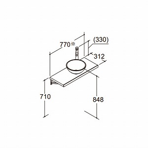 ���J�E���^�[ �ǂ��ł���� �Ԍ�770mm �L�����@(�ǊԐ��@)780mm ���N�V�� LIXIL [SMB300NS01-SET] �^�C���J�E���^�[ ���[�W�����u���[ 4�g���z�� ���[�J�[����