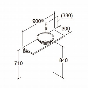 ���J�E���^�[ �ǂ��ł���� �Ԍ�900mm �L�����@(�ǊԐ��@)910mm ���N�V�� LIXIL [SMB300NS02-SET] �ؐ��J�E���^�[ ���C�g�I�[�N 4�g���z�� ���[�J�[����