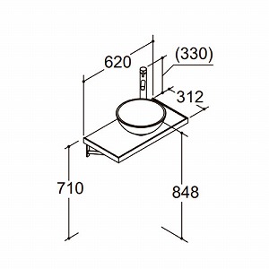 ���J�E���^�[ �ǂ��ł���� �Ԍ�620mm ���N�V�� LIXIL [SMB300NT01-SET] �g�H�[ �^�C���J�E���^�[ ���[�W�����I�����W/�x�[�W�� 4�g���z�� ���[�J�[����