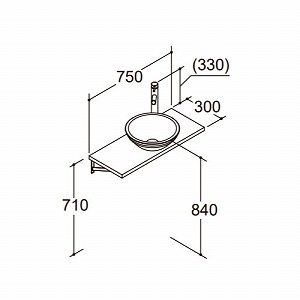���J�E���^�[ �ǂ��ł���� �Ԍ�750mm ���N�V�� LIXIL [SMB300NT02-SET] �M�y���F�r�[�h���� �ؐ��J�E���^�[ �`�F���[ 4�g���z�� ���[�J�[����