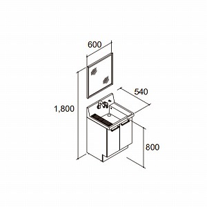 ���ʉ��ϑ� �s�A�� �Ԍ�600mm ���N�V�� LIXIL [lixilpiara07] �ؘg�t1�ʋ� ���^�C�v �N���G���J 4�g���z�� ���[�J�[����