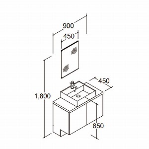 ���ʉ��ϑ� �G�X�^ �Ԍ�900mm LIXIL ���N�V�� [esta04] �x�b�Z���E�R���|�^�C�v �N���G�_�[�N(�������F) 4�g���z�� ���[�J�[����