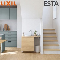 ���ʉ��ϑ� �G�X�^ �Ԍ�900mm LIXIL ���N�V�� [esta08] �x�b�Z�����^�C�v ���C�g�I�[�N 4�g���z�� ���[�J�[����