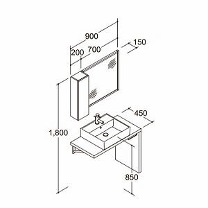 ���ʉ��ϑ� �G�X�^ �Ԍ�900mm LIXIL ���N�V�� [esta11] �x�b�Z���E�V�X�e���^�C�v �N���G���X�N 4�g���z�� ���[�J�[����