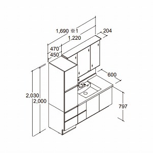 ���ʉ��ϑ� LUMISIS ���~�V�X �{�E����̃^�C�v �L�����@(�ǊԐ��@)�Ԍ�1690mm ���N�V�� LIXIL [lumisis13] 3�ʋ� �Z�b�g�v���� 4�g���Ԕz�� ���[�J�[����