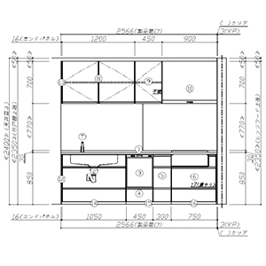 �֐��G���A���菤�i �V�X�e���L�b�`�� Treasia �g���[�V�A �^�J���X�^���_�[�h [treasiai05] I�^ W2550mm �H��@�t ���M�@��Ȃ�  ���[�J�[����