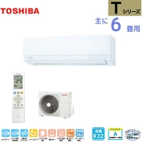 �����o�� ���[���G�A�R�� T�V���[�Y ���6���p ���� TOSHIBA [RAS-2215T(W)] �z���C�g �P��100V 2.2kw �R���p�N�g �x�[�V�b�N���f��