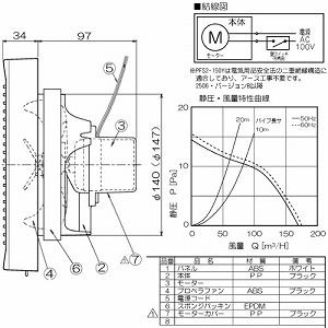 �p�C�v�p�t�@�� �����r�C�p �����p �p�C�v�a��150 AC100V [PFS2-150Y] �i�q�p�l�� �z���C�g ���{�Y�� ���[�J�[����