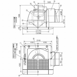 �V��p���C�� �p�C�v�a��100 �J�����@175mm�p AC100V [TK-180NS] �V���b�R�t�@�� �i�q�p�l�� �z���C�g �V�䖄������168mm ���{�Y�� ���[�J�[����