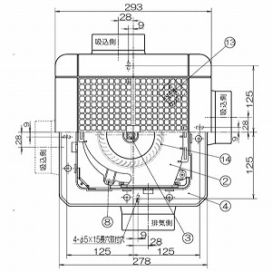 �V��p���C�� �ᕗ�� �p�C�v�a��100 �J��225�`240mm�p AC100V [TK-225R3L1] 3���������C �V���b�R�t�@�� �i�q�p�l�� �z���C�g ���{�Y�� ���[�J�[����