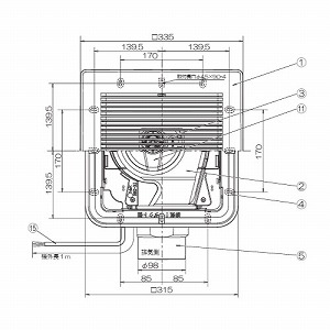 �V��p���C�� �p�C�v�a��100 �J��260�`280mm�p AC100V [TK-265R1L] 1�����C �V���b�R�t�@�� �i�q�p�l�� �z���C�g ���{�Y�� ���[�J�[����