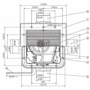 �V��p���C�� �ᕗ�� �p�C�v�a��100 �J��260�`280mm�p AC100V [TK-265R2L1] 2���������C �V���b�R�t�@�� ���i�q�p�l�� �z���C�g ���{�Y�� ���[�J�[����