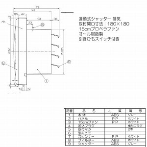 �䏊�E��ʊ��C�� �t�B���^�[�t�� �A�����V���b�^�[ �H���a15cm AC100V [FFB-150] �����Ђ��X�C�b�`�t ���{�Y�� ���[�J�[����
