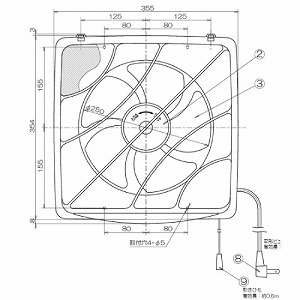 �䏊�E��ʊ��C�� �t�B���^�[�t�� �A�����V���b�^�[ �H���a25cm AC100V [FFB-250] �����Ђ��X�C�b�`�t ���{�Y�� ���[�J�[����