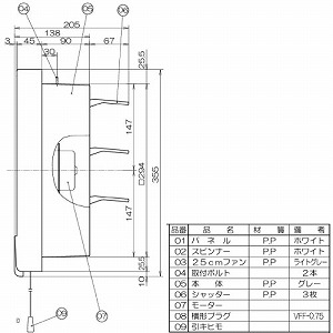 �䏊�E��ʊ��C�� �X�^���_�[�h�^�C�v �A�����V���b�^�[ �H���a30cm AC100V [FT-250] �����Ђ��X�C�b�`�t ���󂯈�̌`�p�l�� ���{�Y�� ���[�J�[����