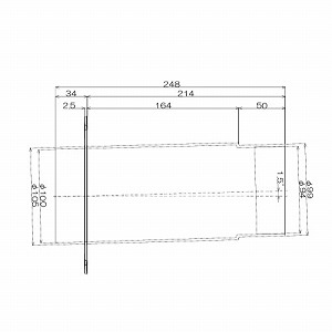 ���C�X���[�u �X�΃p�C�v�X���[�u ��100 �i�t �_�N�g�ڑ��p [PSFD-100-248] �S��248mm ���{�Y�� ���[�J�[����