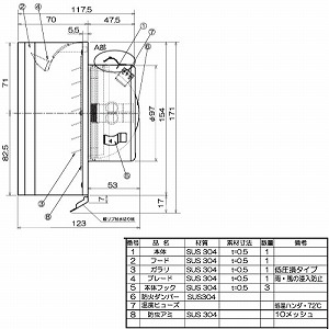 �p�`�p�C�v�t�[�h ���C��p ��100 ���؂��/�h���A�~/�h�΃_���p�[�t [GFP-100MD72-K] �u���b�N �X�e�����X�� �O���΍��i ���{�Y�� ���[�J�[����