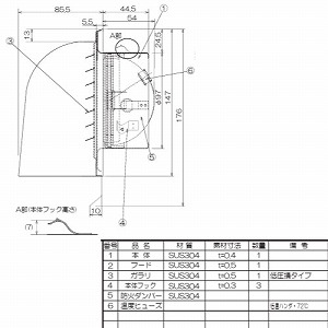 ���ی`�p�C�v�t�[�h ����/���R���C�p ��100 ���؂�t [GFL-100E] �X�e�����X�� ���{�Y�� ���[�J�[����