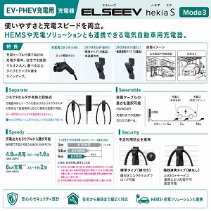 EV�EPHEV�[�d�p ELSEEV hekia S Mode3 �@��A�g�^�C�v �R�l�N�^�z���_�[�t��(���Ȃ�) �p�i�\�j�b�N Panasonic [DNHA4612] 6kW �P�[�u������7�� 200v